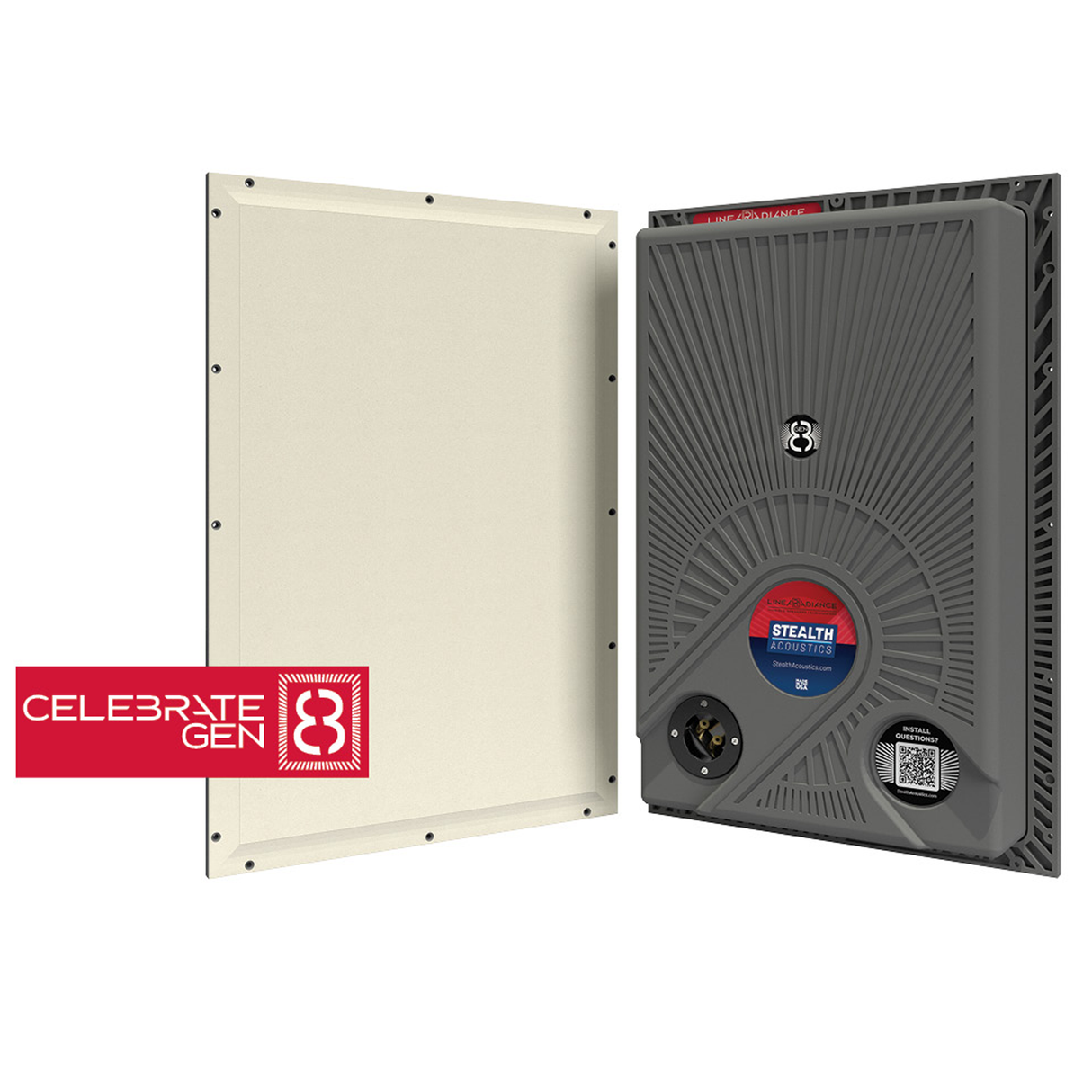 Stealth Acoustics Constant Voltage: LR224 Invisible Speaker with pre-installed CVXMR30 30W Transformer (LR224CVS)
