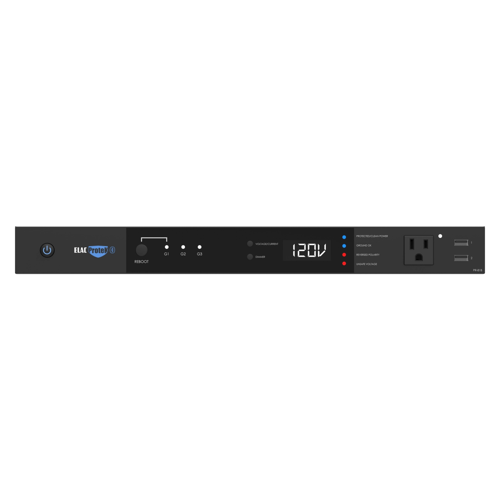 ELAC Protek PR-81B 9 Outlet Component Smart Surge Protector with Bluetooth LE