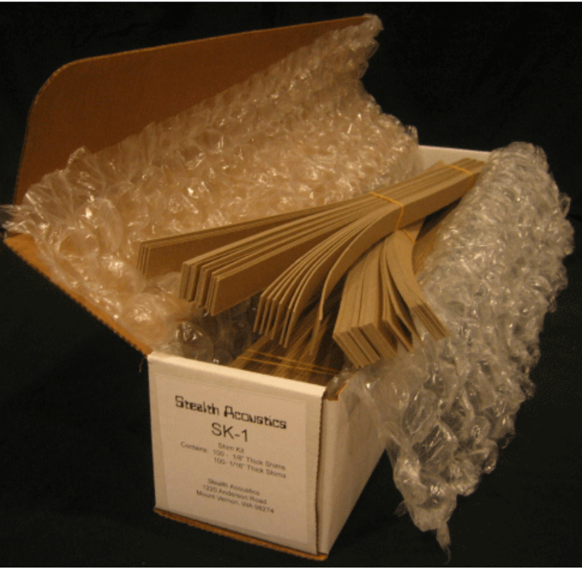 Shim Kit - Extra speaker shims to have on hand - not required - 25 qty @ 1/16" (1.5Êmm) thickness, plus 25 qty @ _" (3Êmm) thickness - Universal Fitment (SK1)