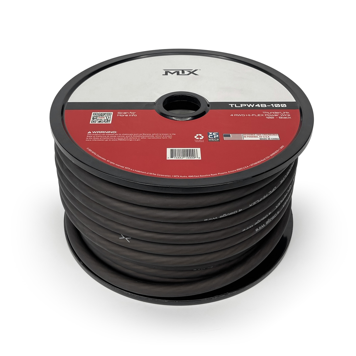 4 Awg Hi-Flex Power Wire 100 Ft - Black (TLPW4B100)