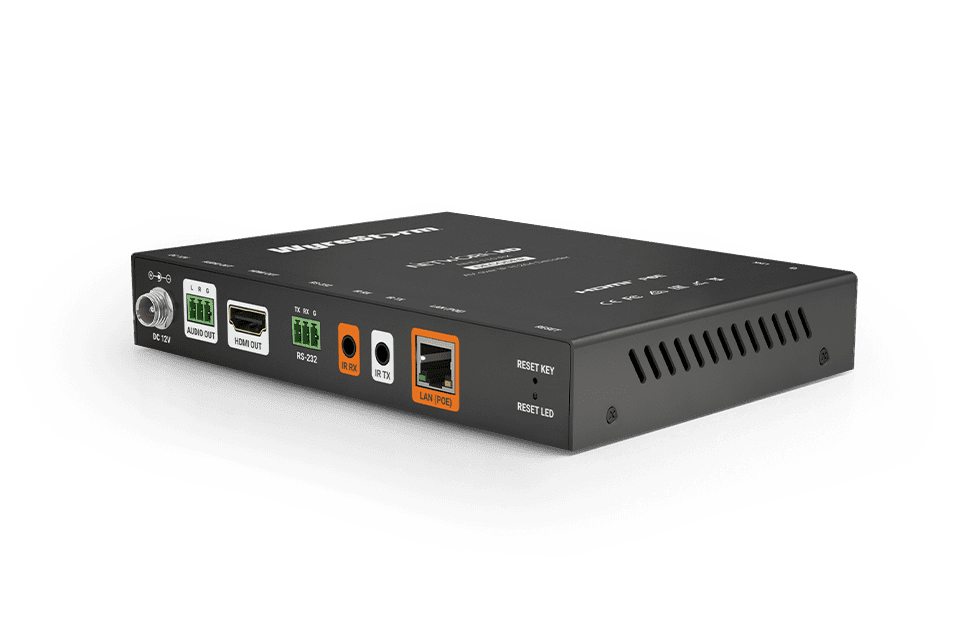 1080p60Hz Decoder | PoE | Audio De-embed | USB | Video Wall | IR & RS232 Routing (NHD110RX)