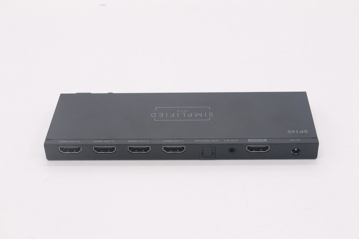 HDMI 2.0b 1 to 4 HDMI splitter with audio breakout and scaling (SP14S)