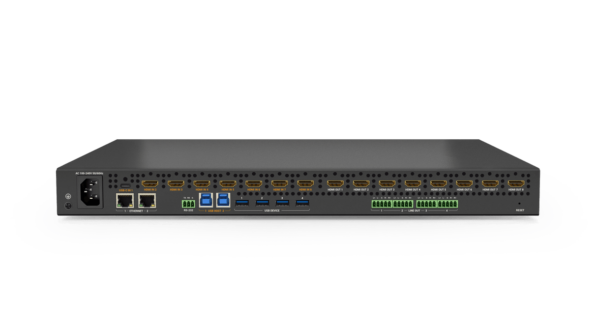 Wyrestorm 5K30Hz 8x8 Seamless Scaling HDMI Matrix w/ USB-C | 5K30Hz 4:4:4 | 4K60Hz 4:4:4 | HDR (MX0808SCLv2)