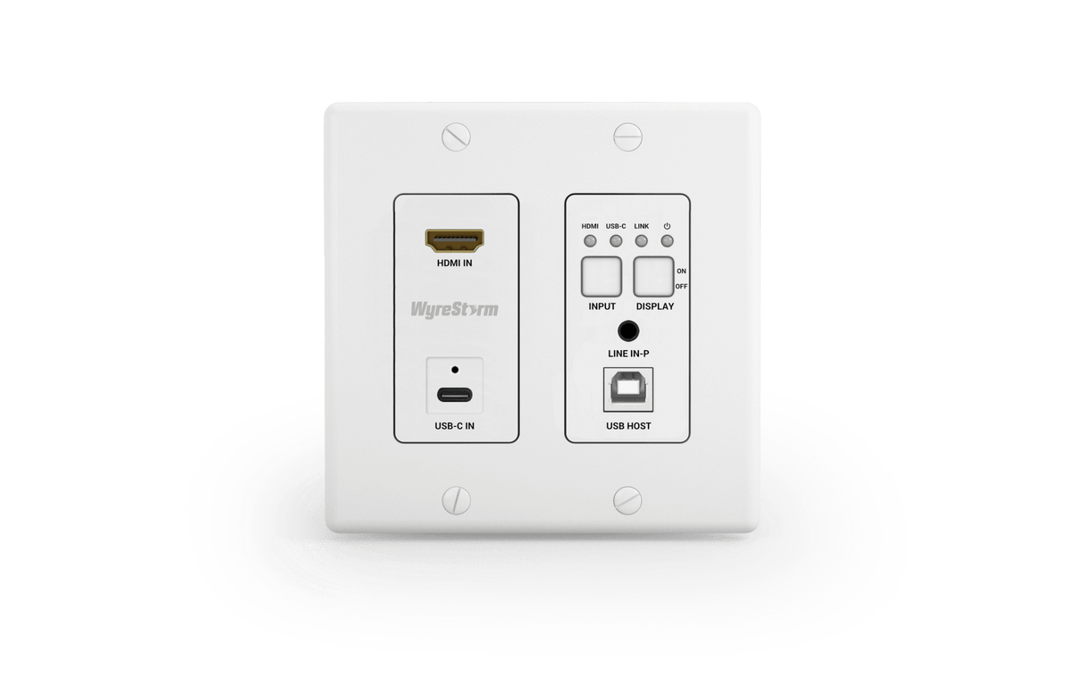 Wyrestorm 5K60Hz (HDMI) HDBaseT 3.0 2-Gang In-Wall Transmitter | 5K60Hz 4:2:0 | 4K60Hz 4:4:4 | HDMI & USB-C input (SW120TX3US)