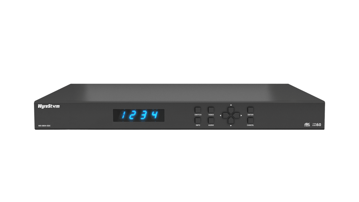 Wyrestorm 4K60Hz 8x4 Seamless Matrix |4K60Hz 4:4:4 | 7 HDMI & 1 USB-C input | 4 HDMI outputs (MX0804EDC)