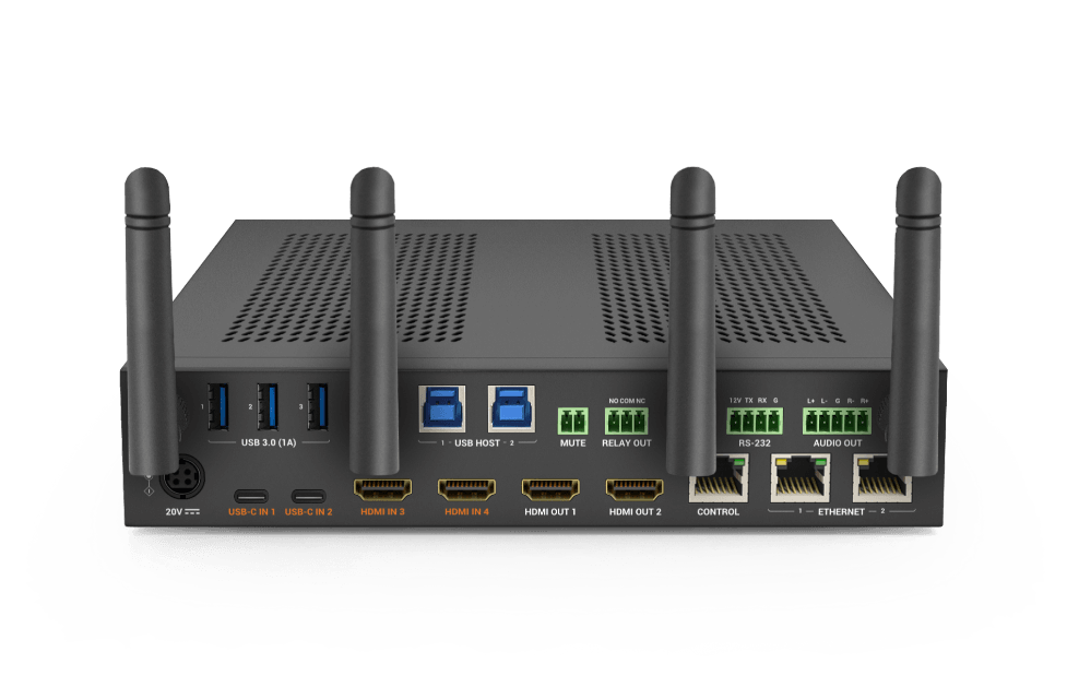 Wyrestorm Synergy 4-Input 4K60Hz Presentation Switcher | 4K60Hz 4:4:4 | USB-C MST 60W PD | USB-C Ethernet (SW640LTXW)