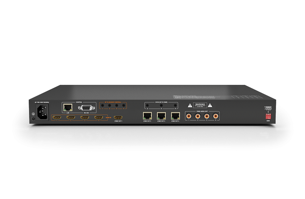 Wyrestorm 4K60Hz 4x4 (3 HDBaseT, 1 HDMI) Matrix | 4K60Hz 4:2:0 | PoH | Includes 3 Receivers (MX0404KIT)