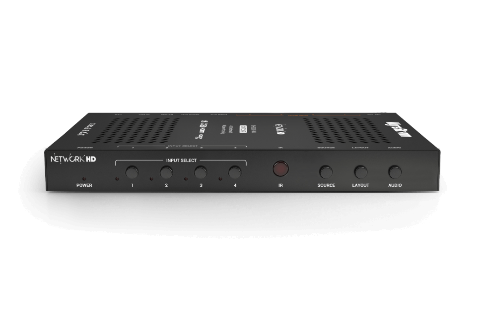 Wyrestorm 5K30Hz NetworkHD 4-Input Multiview Switcher | 5K30Hz 4:4:4 | 4K60Hz 4:4:4 | Dolby Vision & HDR (NHD0401MV)