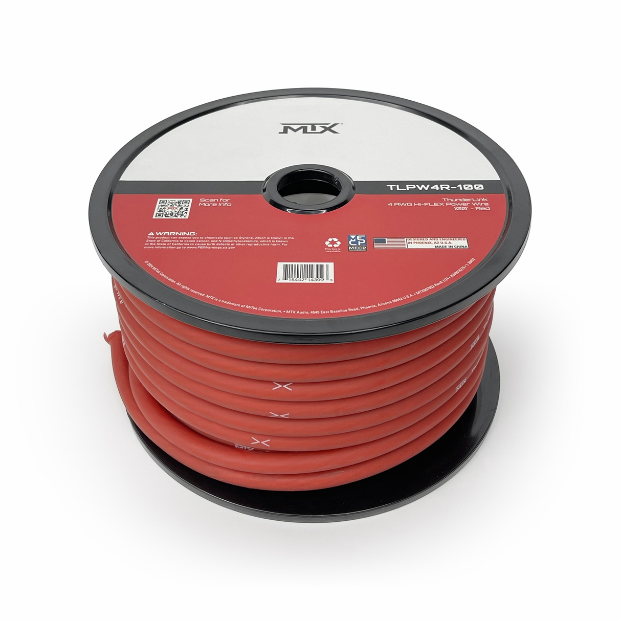 4 Awg Hi-Flex Power Wire 100 Ft - Red (TLPW4R100)