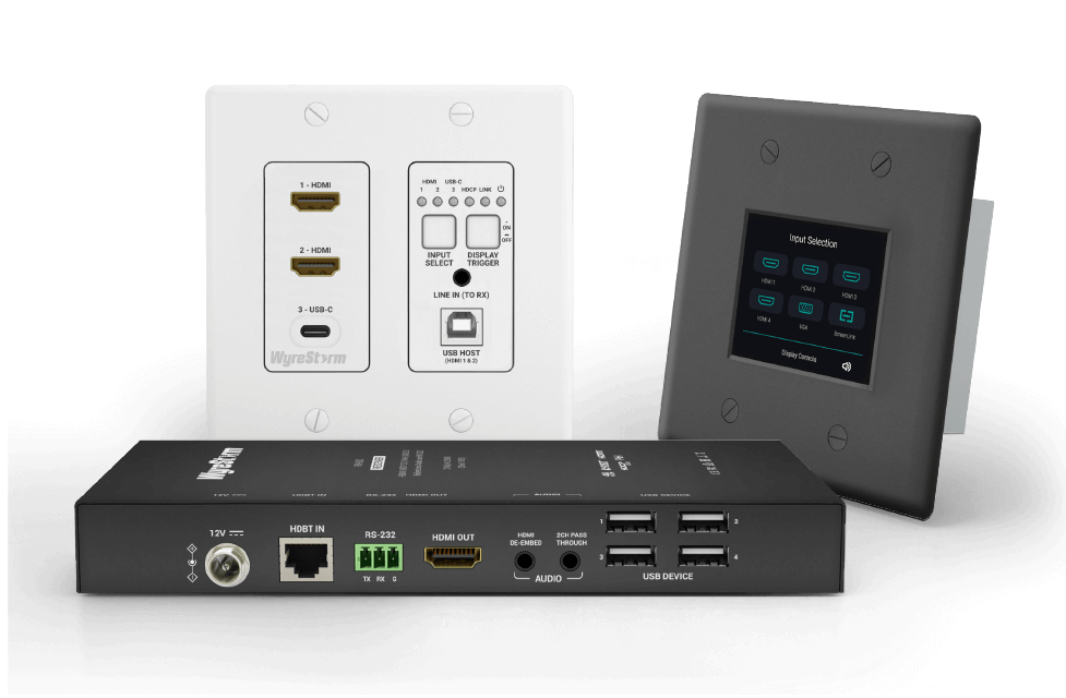 Wyrestorm 3-Input In-Wall Presentation Kit with 2.8” Touchscreen Control Contains: (SW-130-TX-US, RX-500 ,TS-280-US) (SYNKIT130US)