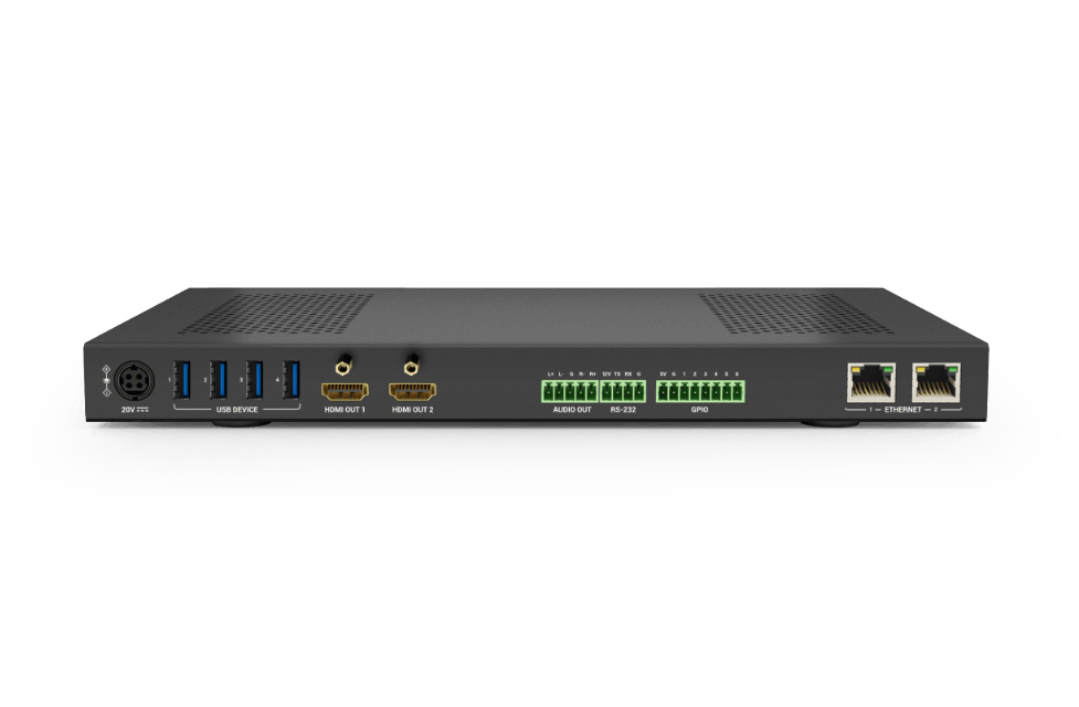 SynergyÊ4K60Hz HDR 4x2 HDMI & USB-C Matrix Switcher with MST | Dual 60-Watt Charging | USB 3.2 | USB Passthrough 1Gbe | GPIO | Down-Scaling (MX0402MST)