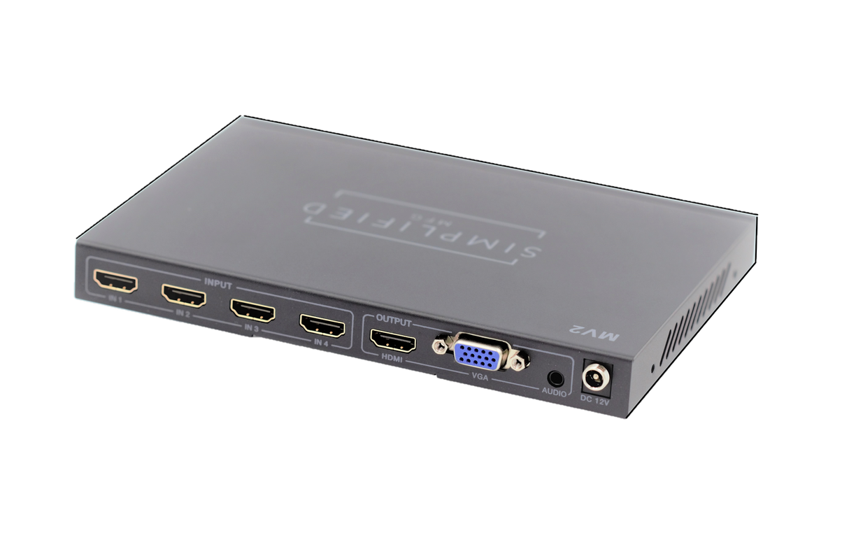 4 Input scaling HDMI fast switch with multiview (MV2)