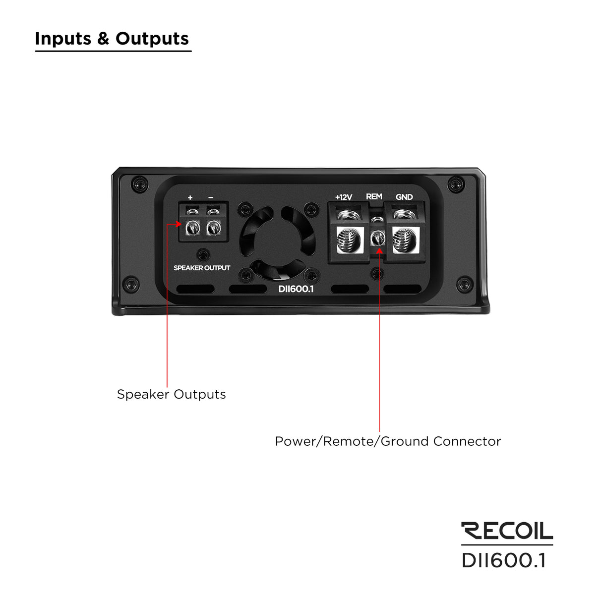 Recoil DII Series Mono Amplifier 610W @1 Ohm (DII6001)