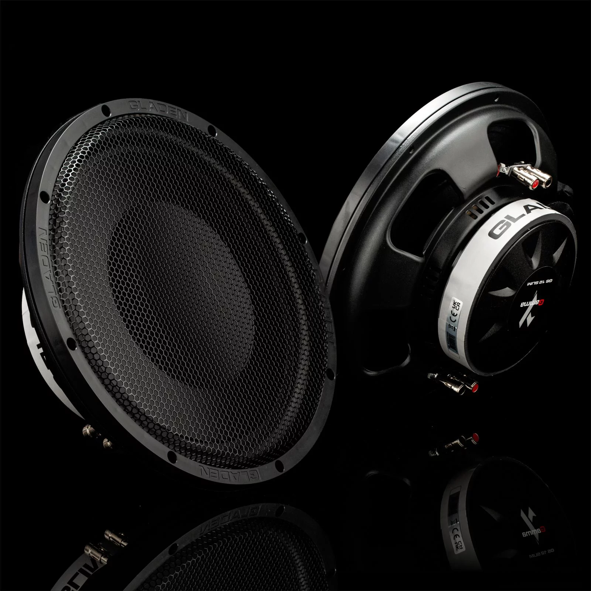 GLADEN GAMMA 12" SLIM Subwoofer and Grille - sold as EACH (GAMMAGS12SLIM)