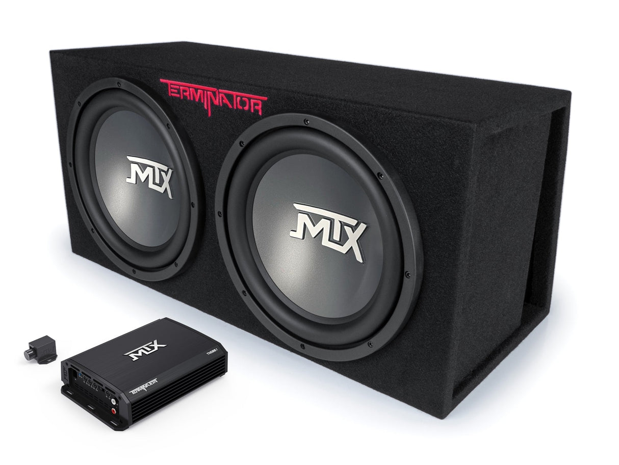Terminator Dual 12" Vented Enclosure With Amp (TNP212DV)