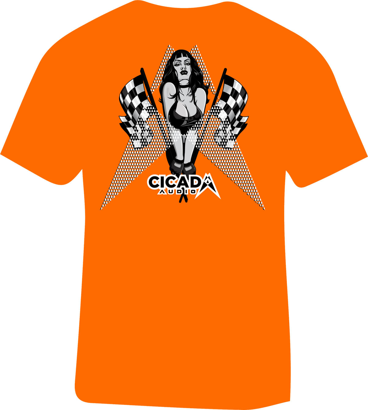 CICADA AUDIO "BABE" T-SHIRT ORANGE - 2XL (CTOB2XL)