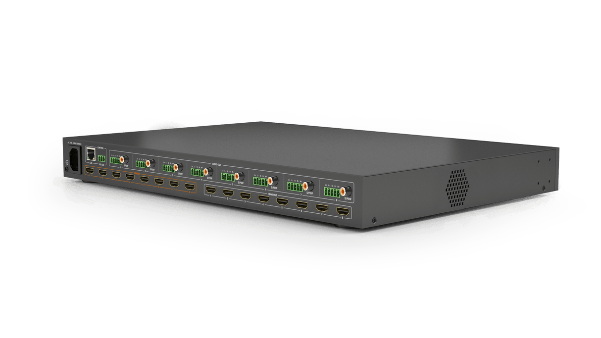 4K60Hz 4:4:4 8x8 HDMI Matrix | Dolby Vision & HDR | Scaling Outputs | Balanced Audio De-embed | ARC | CEC | Sygma (MX0808H2AMK2)