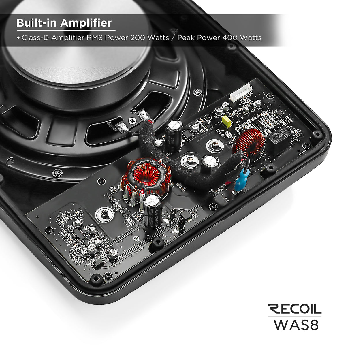 Recoil Waterproof Amplified Powersports Subwoofer (WAS8)