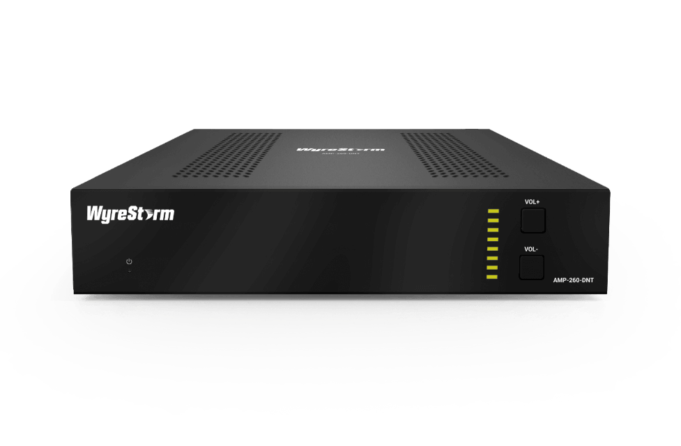 Wyrestorm Audio Amplifier | 2x120watts Low-Z Output | 1x240watts Hi-Z Output | DSP with Dante/AES67 Integration (AMP2120DNT)