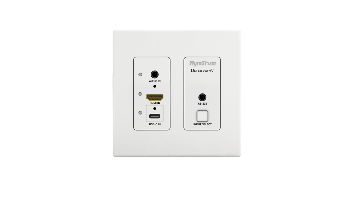 Wyrestorm 4K60Hz 2-Gang In-Wall Encoder | 4K60Hz 4:4:4 | 1GbE | HDMI & USB-C Inputs (NHD500IWTXv2)