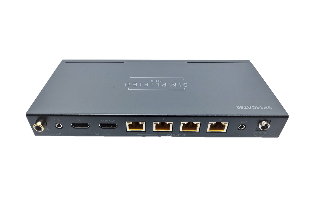 HDMI 2.0b 1 to 4 HDMI splitter on category cable (50m@4K) (SP14CAT50)