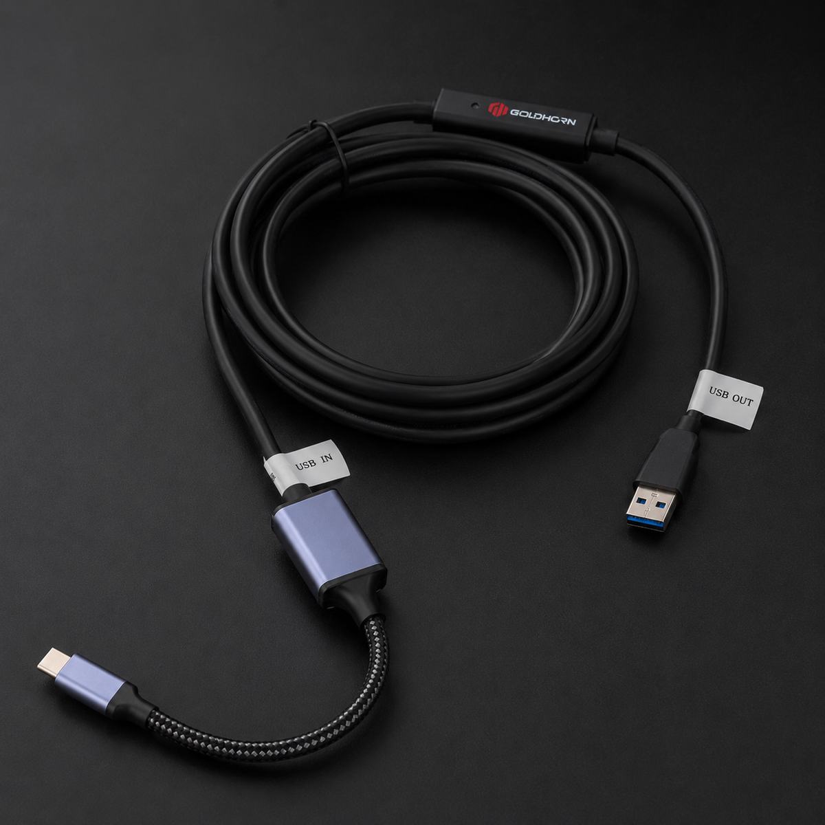 Goldhorn OTG Cable - Built in Amplifier Chip for long transmission capability (OTGCABLE)