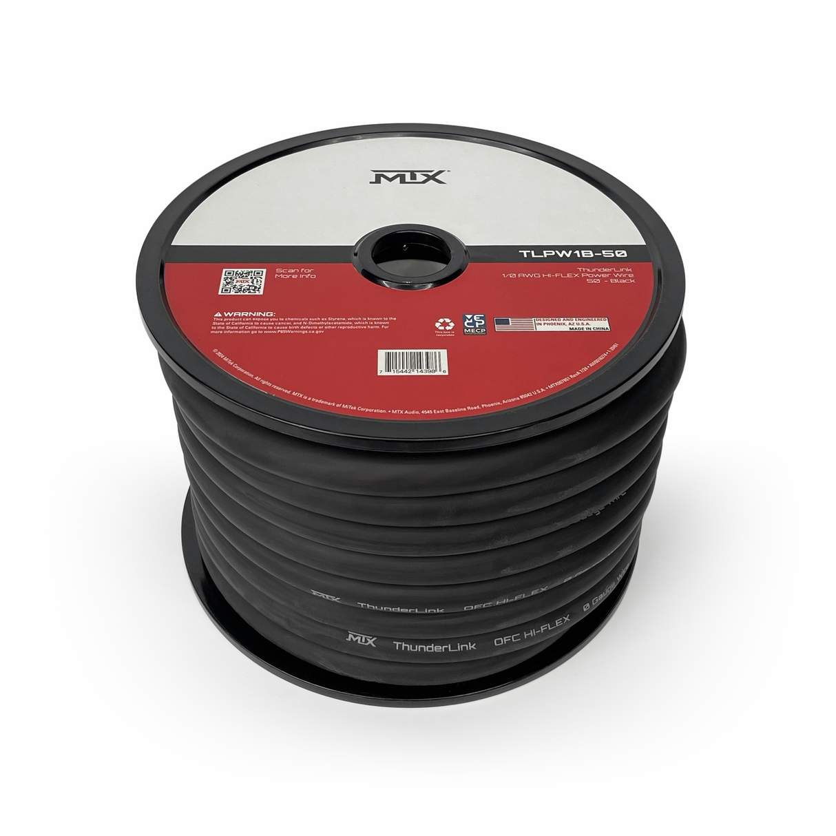 1/0 Awg Hi-Flex Power Wire 50 Ft - Black (TLPW1B50)