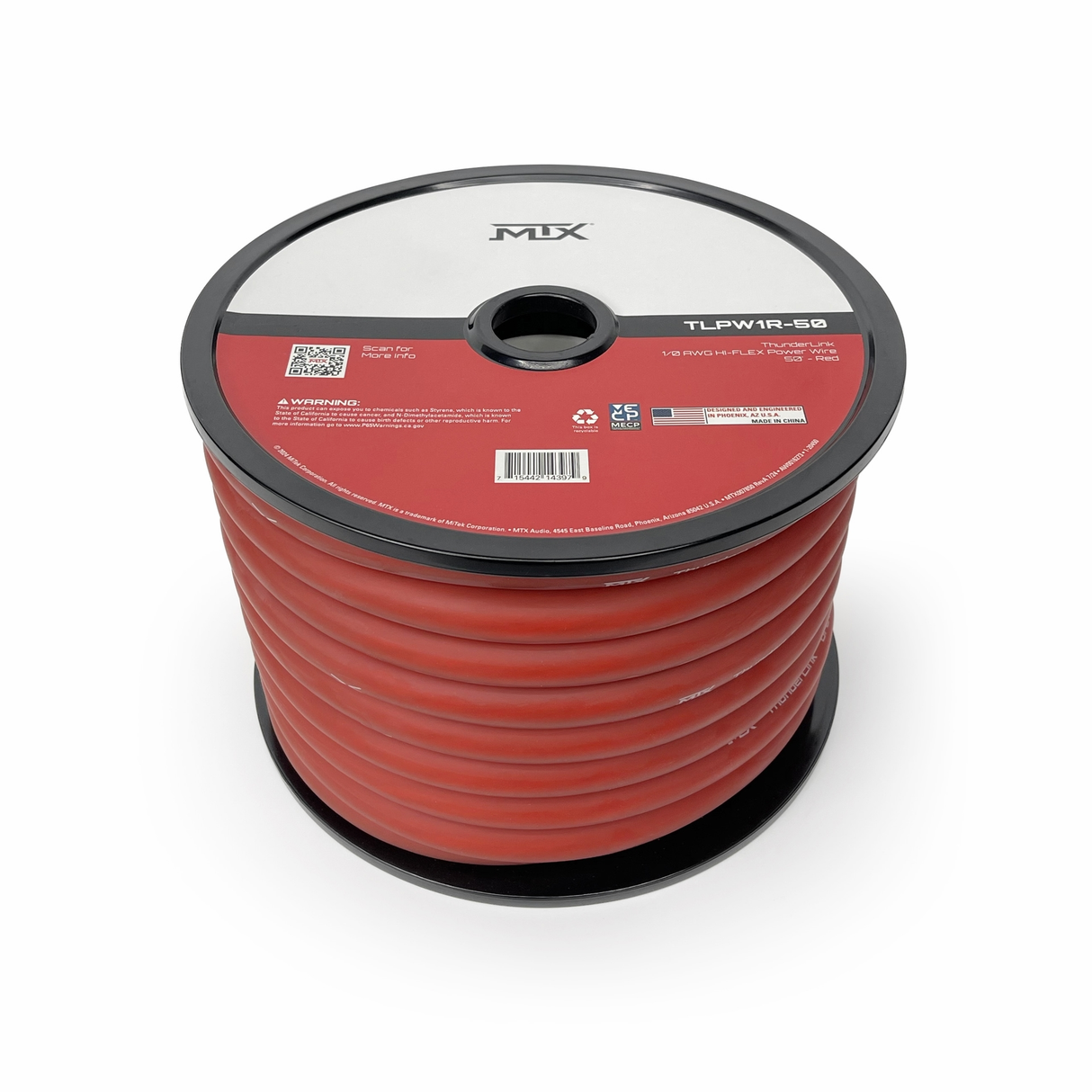 1/0 Awg Hi-Flex Power Wire 50 Ft - Red (TLPW1R50)