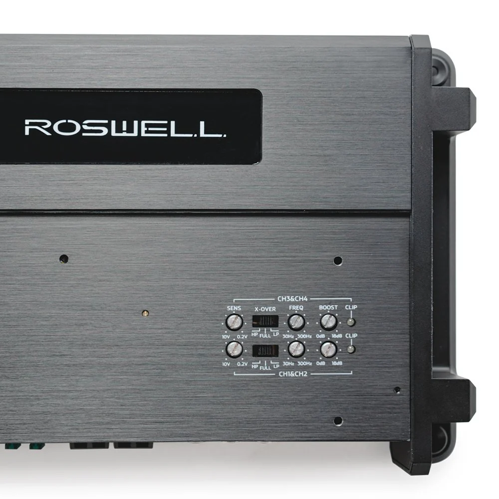 Roswell R1 2-Channel Amplifier - 100 Watts x 4 RMS @ 4 Ohms / 165 Watts x 4 RMS @ 2 Ohms (R16504)