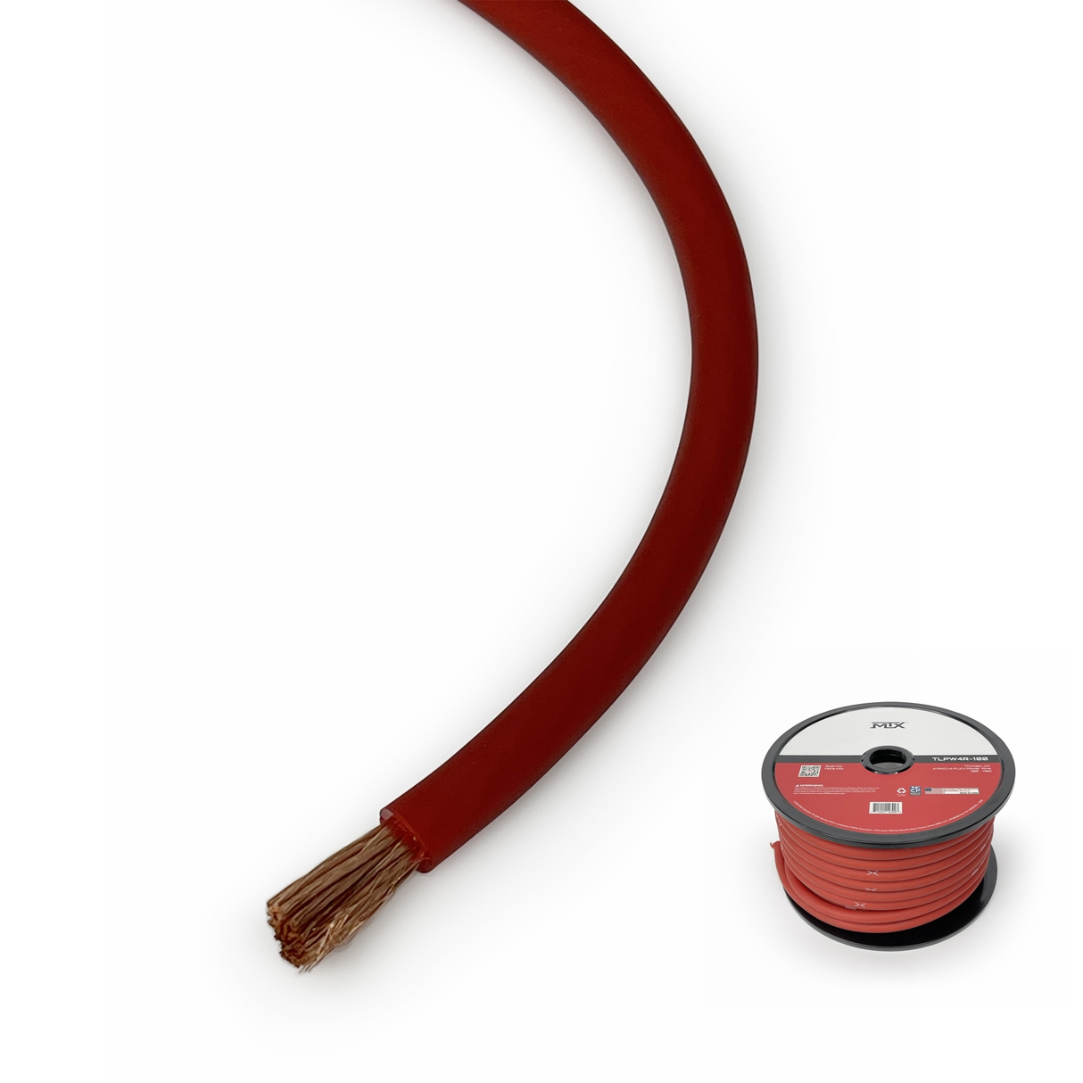 4 Awg Hi-Flex Power Wire 100 Ft - Red (TLPW4R100)