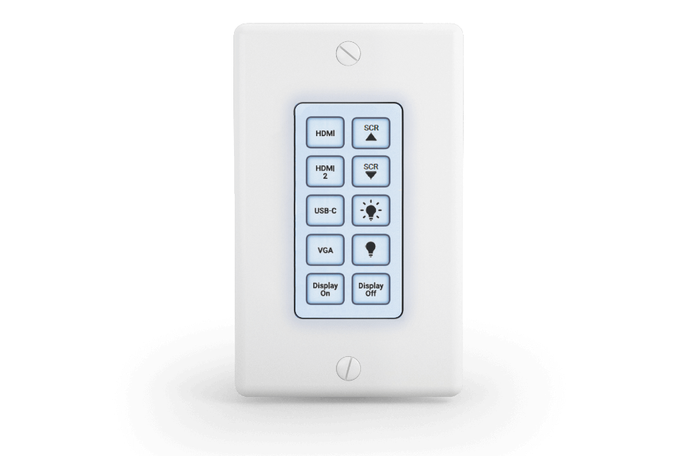 Wyrestorm Synergy 10-button Keypad Controller | Only comes with US back box (SYNKEY10)