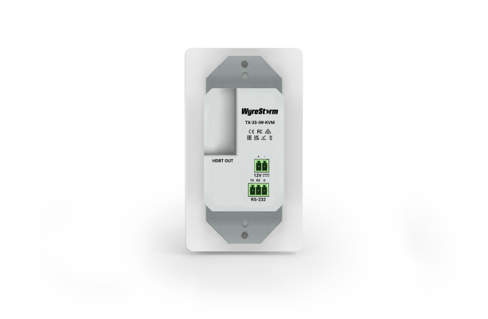 Wyrestorm 4K60Hz HDMI & USB Single Gange In-Wall HDBaseT 2.0 Transmitter | 4K60Hz 4:2:0 |1-way PoH (Rx->Tx) |HDMI 1.4 (TX35IWKVM)