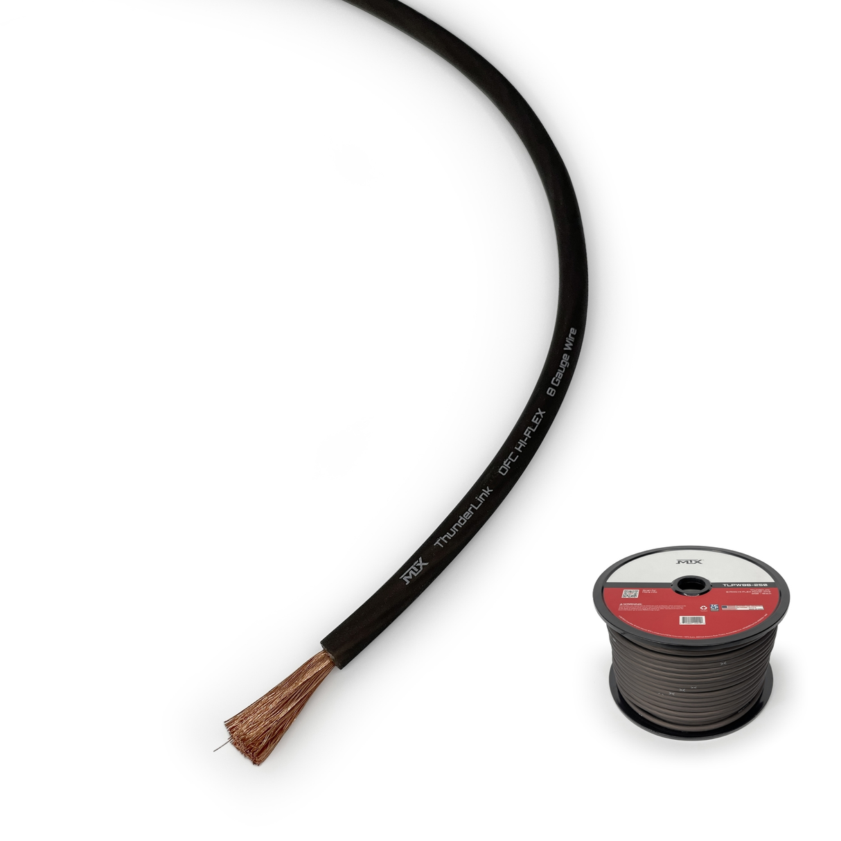 8 Awg Hi-Flex Power Wire 250 Ft - Black (TLPW8B250)