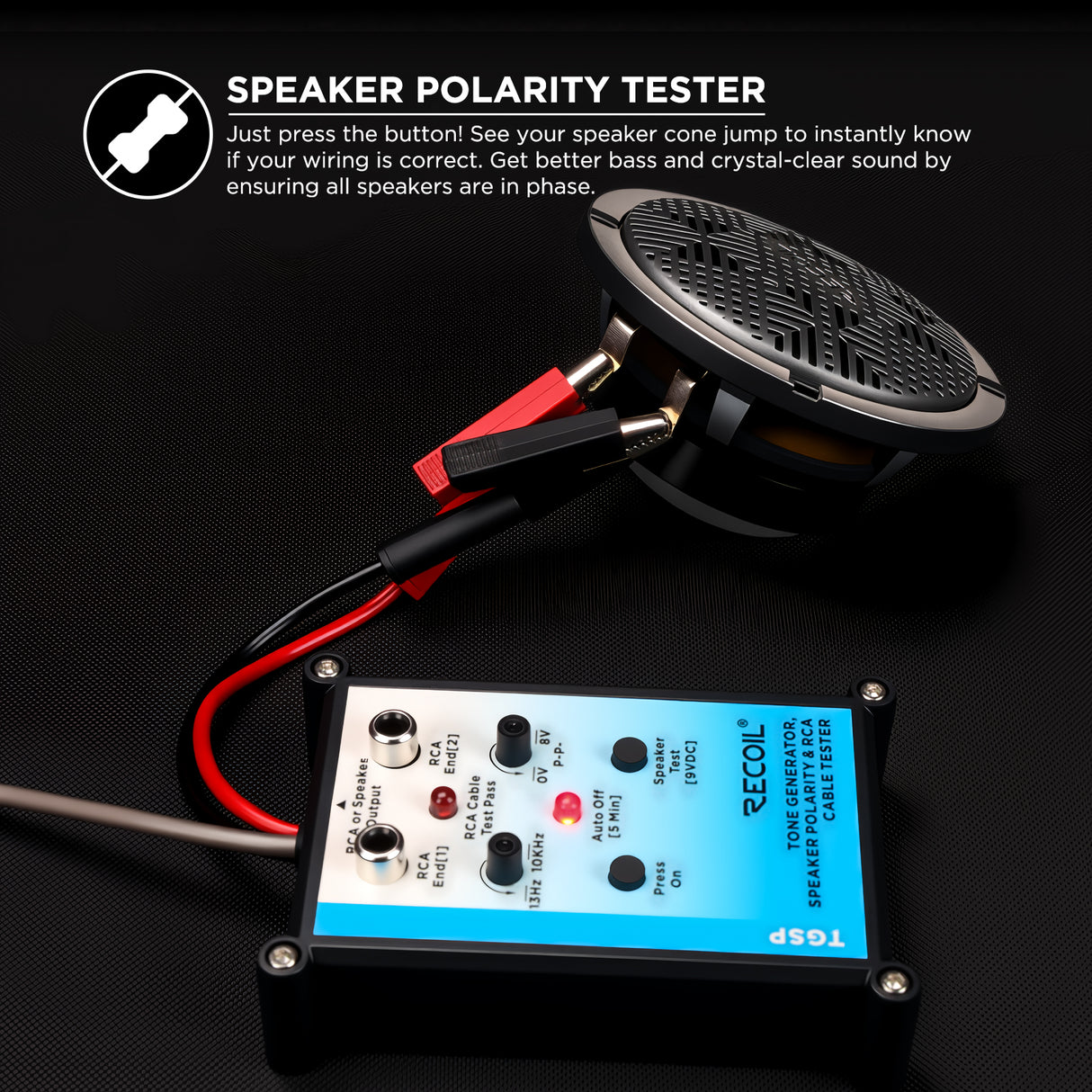 Recoil TONE GENERATOR / SPEAKER TESTER V2 (TGSP)
