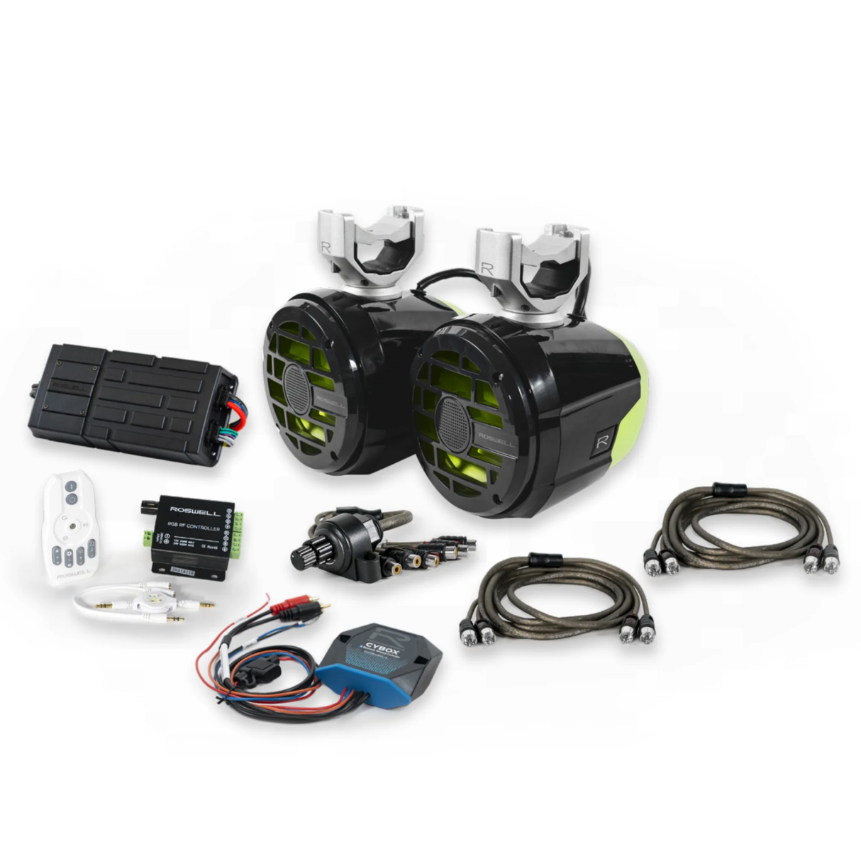 Roswell OFFROAD Firefly 6.5" Cage Speaker Package w/ RGB Remote (FIREFLYPKG)