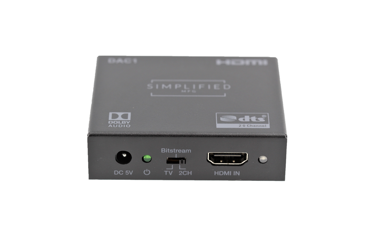 Dolby 5.1 to Stereo downmixing device (DAC1)