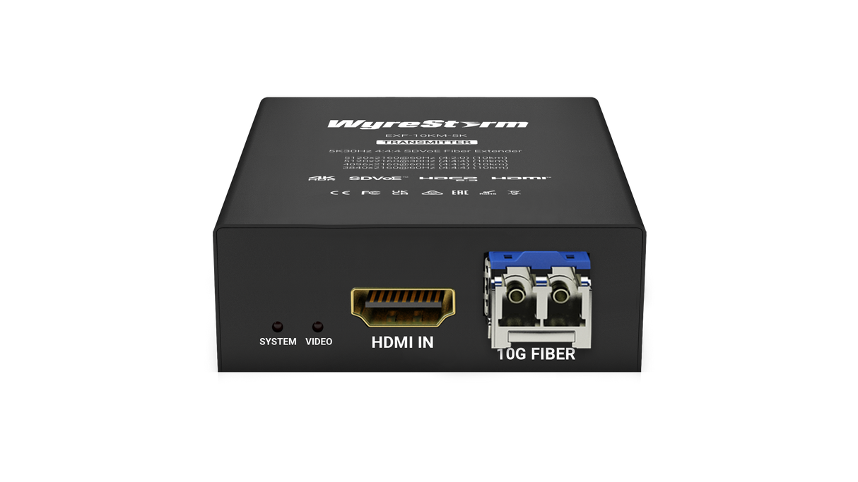 Wyrestorm HDMI 2.0 5K HDMI extender | Fiber | 5K60Hz 4:2:0 | 4K60Hz 4:4:4 (EXF10KM5K)