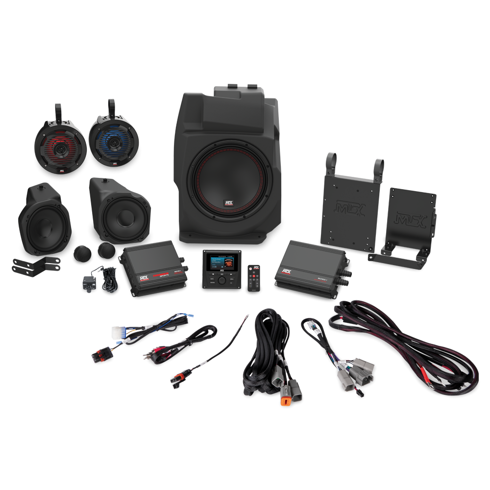 2020+ Polaris Rzr Proxp- Radio, 2 Amps, 5 Speakers, Plug-N-Play System (Non-Ridecommand) (PROXP20THUNDER5)