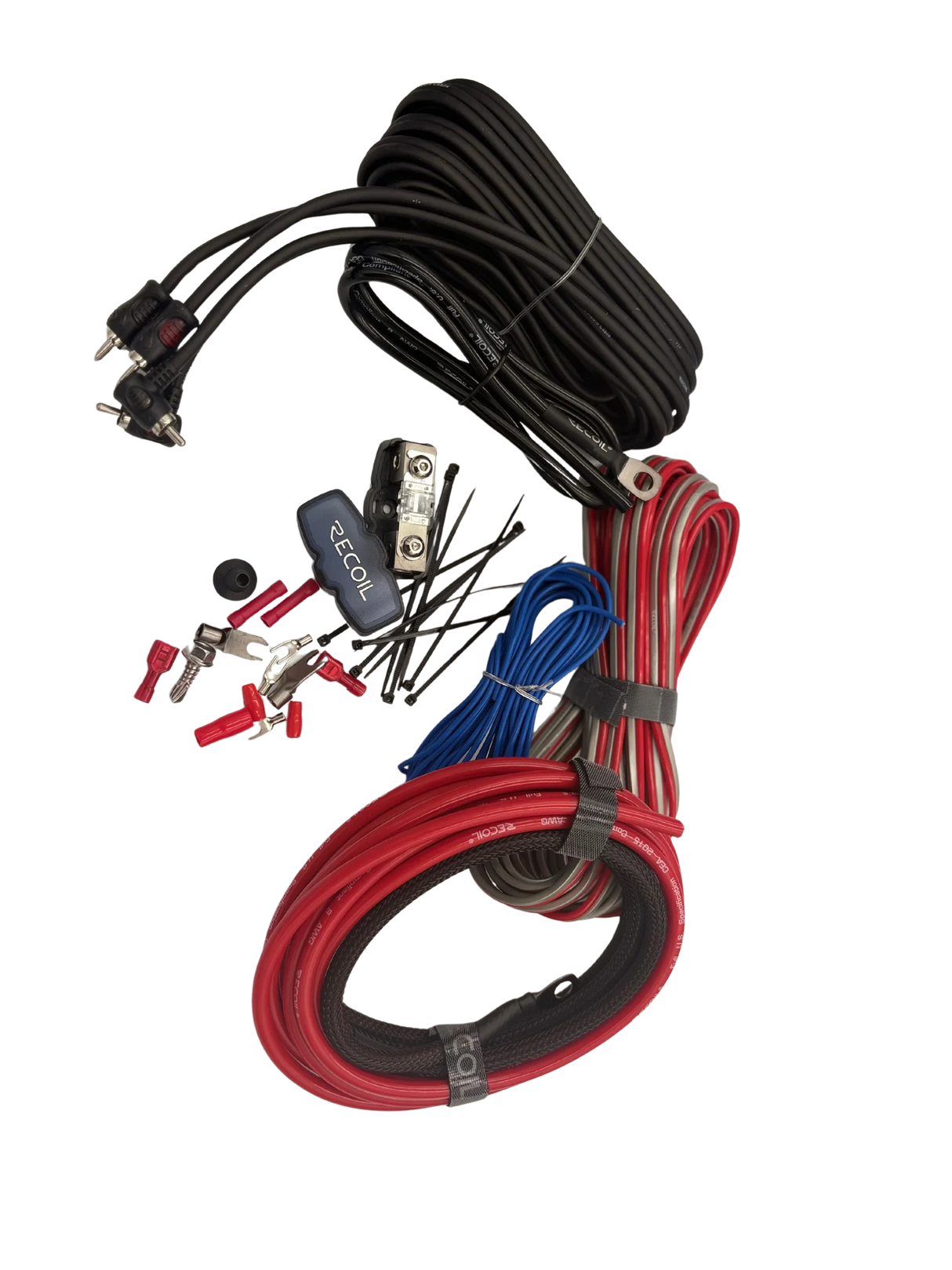 Recoil 8 AWG 2-Channel Pure OFC Copper Amplifier Wiring Kit with RCA's (8SKCOMP)