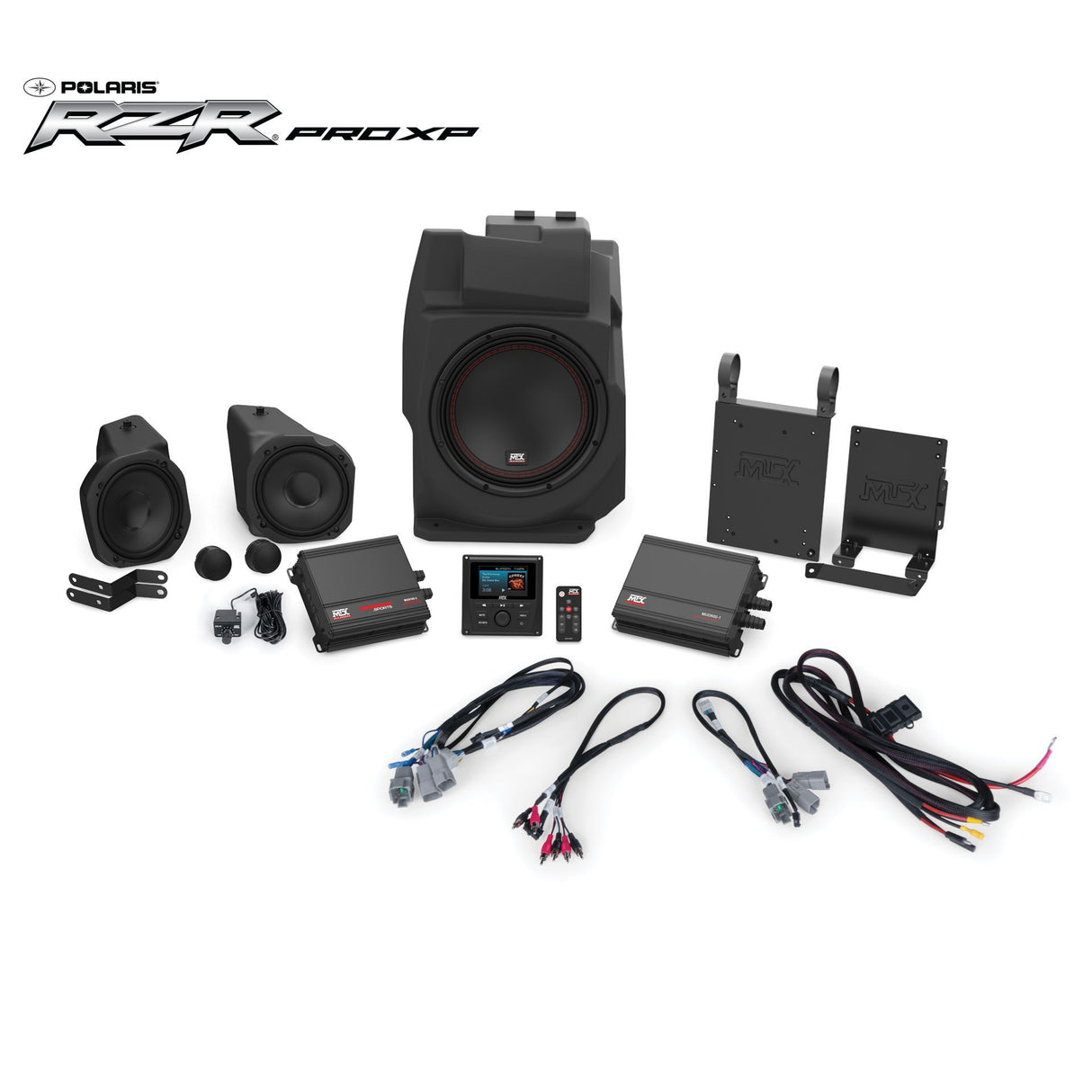 2020+ Polaris Rzr Proxp - Radio, 2 Amps, 3 Speakers, Plug-N-Play System (Non-Ridecommand) (PROXP20THUNDER3)