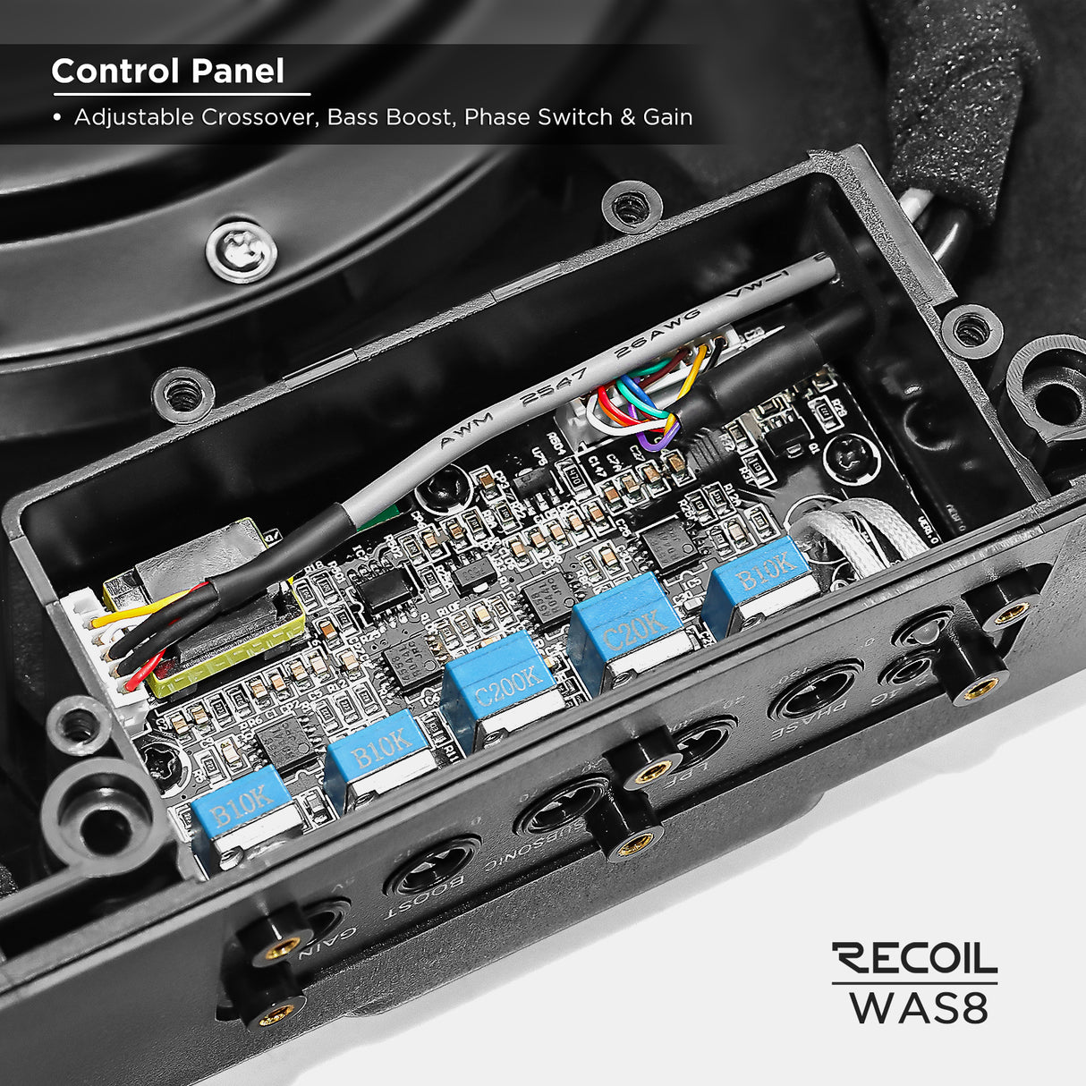 Recoil Waterproof Amplified Powersports Subwoofer (WAS8)