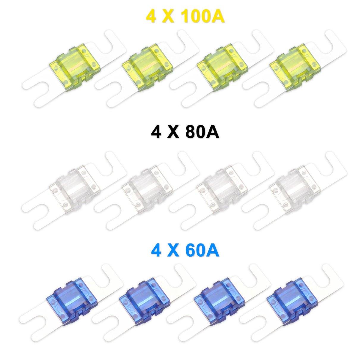 RECOIL 4 Position Combination Power / Ground Distribution Block - 1/0 AWG inputs / 4 AWG Power & Ground Outputs (MPG4)