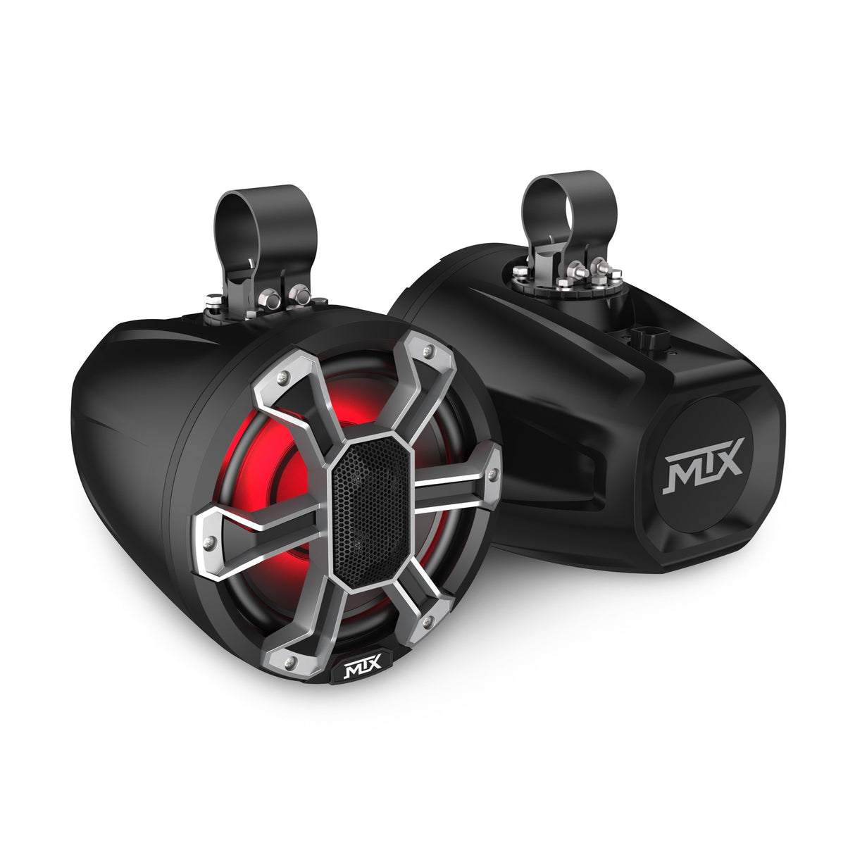 Powersports 8" All-Weather Speaker Pod W/ Rgb Led, 150W Rms 4½ Black (PS8CBP)