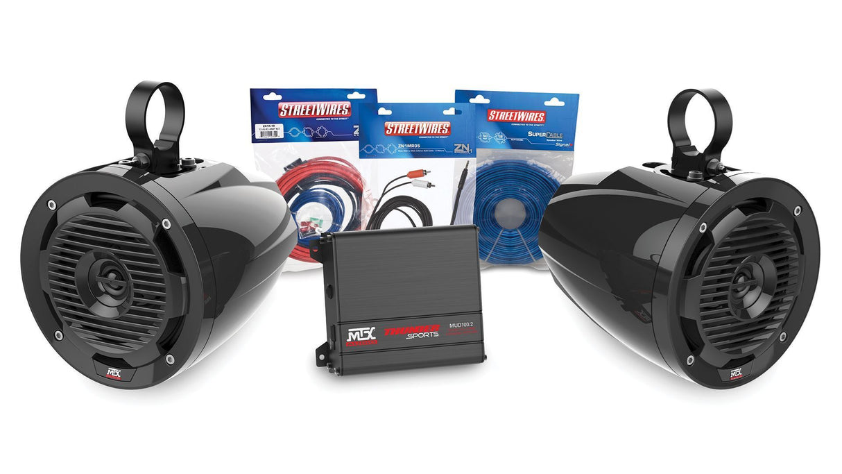 Universal Utv Kit Ð 1 Amp, 2 Pods, With Aux In (UNI1AUX)