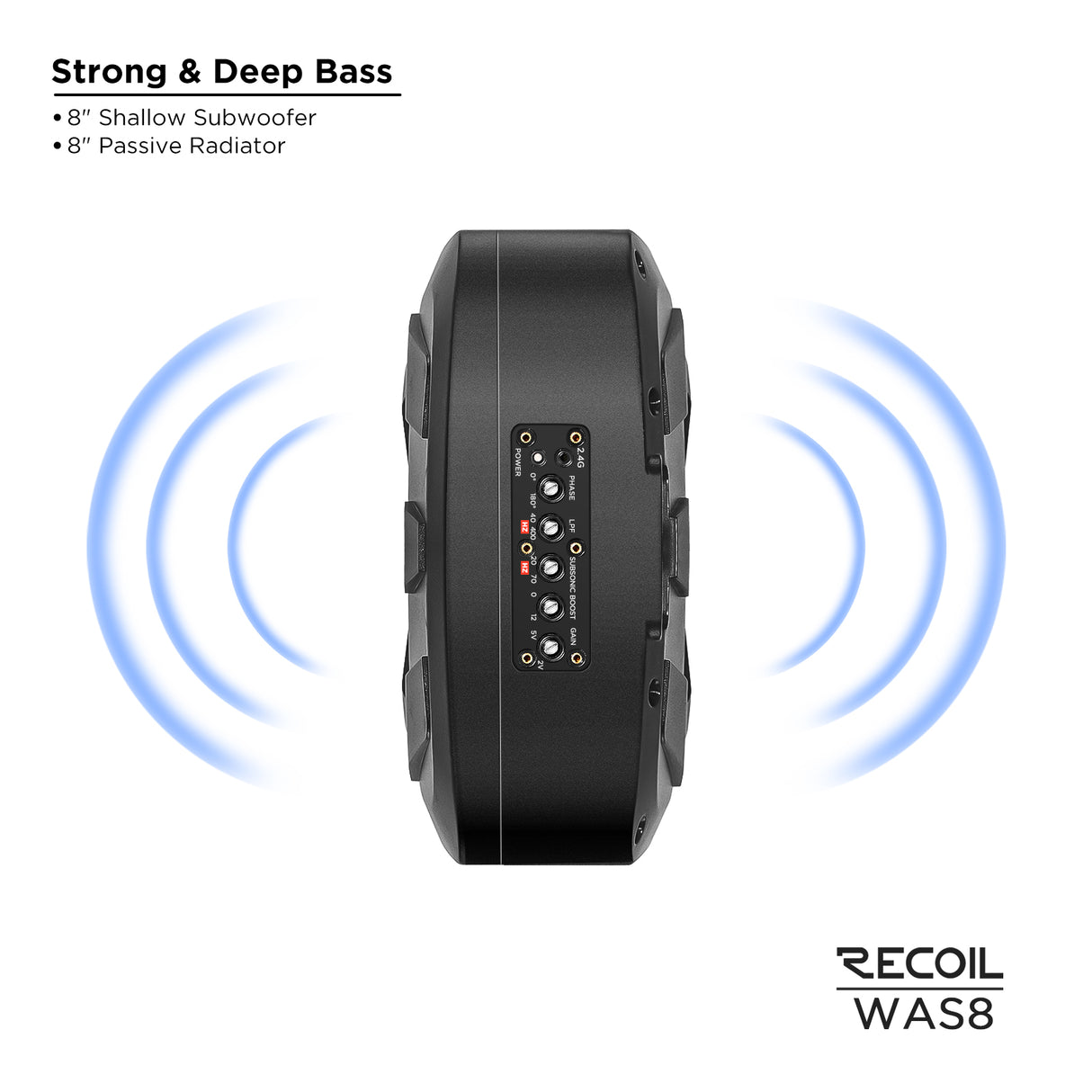 Recoil Waterproof Amplified Powersports Subwoofer (WAS8)