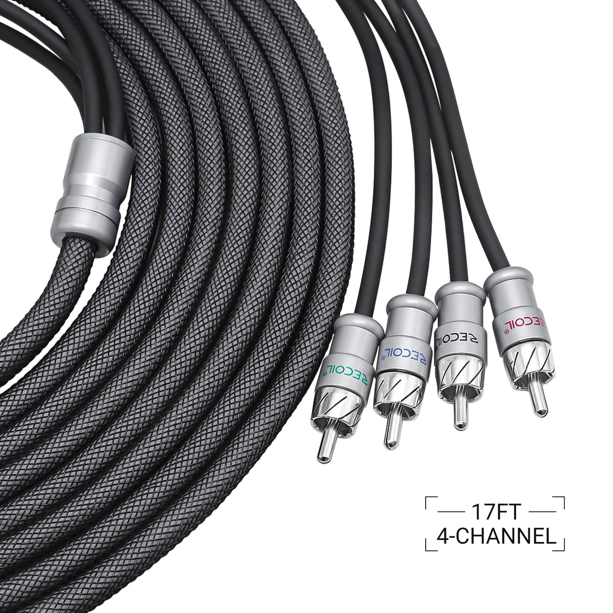 RECOIL ECHO MAX SERIES 4-Channel 17 FT RCA Cable (XI417)