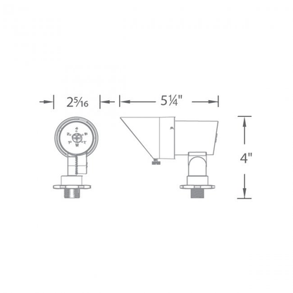 WAC LED Landscape Mini Spot Light Bronze on Aluminum 12V 3000K (511130BZ)