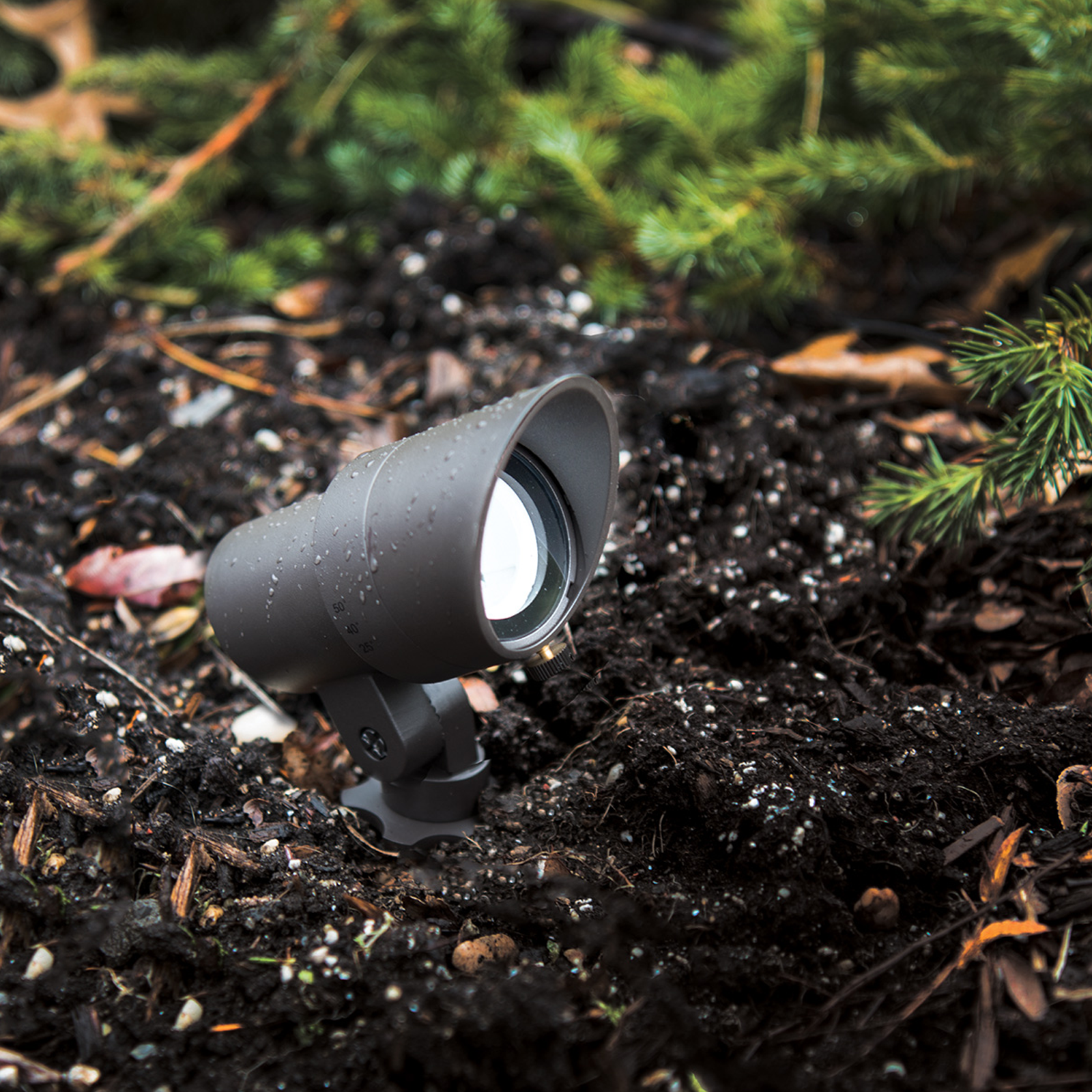 WAC LED Landscape Mini Spot Light Bronze on Aluminum 12V 3000K (511130BZ)