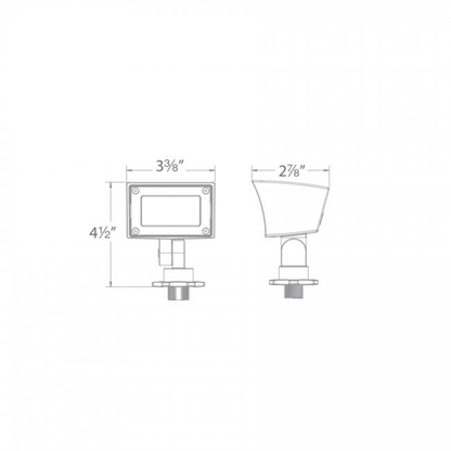 WAC Mini Wall Wash 12V Dual CCT Selectable 2700K/3000K Bronze on Aluminum (51212730BZ)