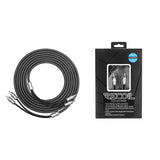 Recoil Echo Max Series Premium OFC 12ft 2-Channel RCA Audio Interconnects Cable (XI212)